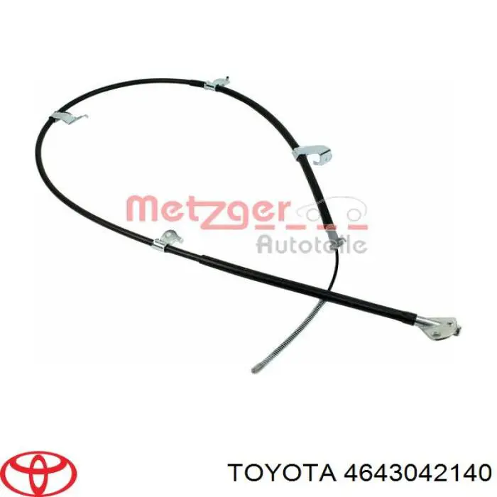 Трос стоянкового гальма задній лівий Toyota 4643042140 ціна, від 29.01 USD