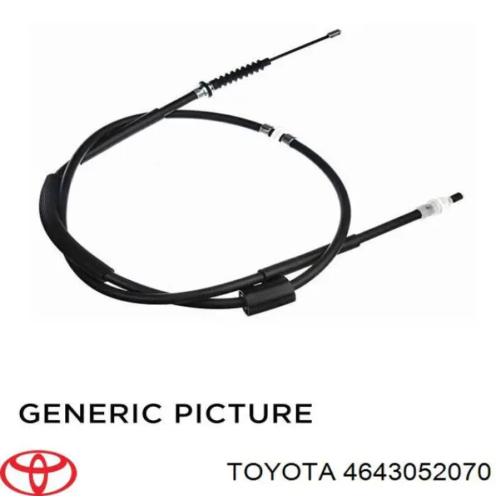 Трос ручного гальма задній, лівий 4643052070 Toyota