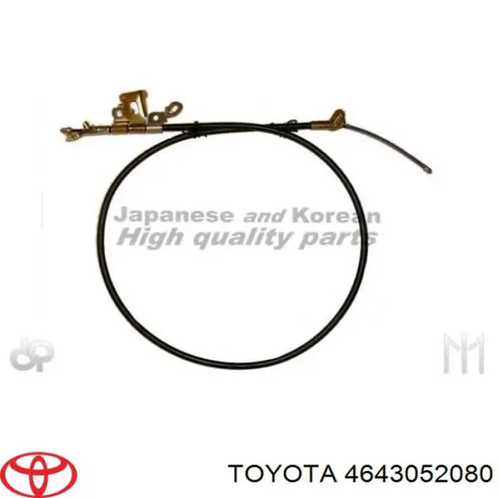 Трос ручного гальма задній, лівий 4643052080 Toyota