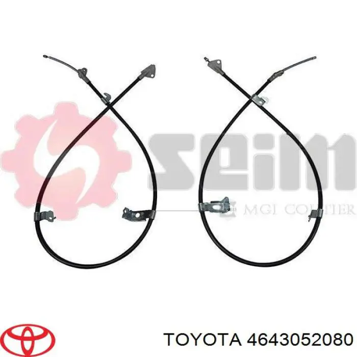 Купити 4643052080 Toyota Трос ручного гальма задній, лівий