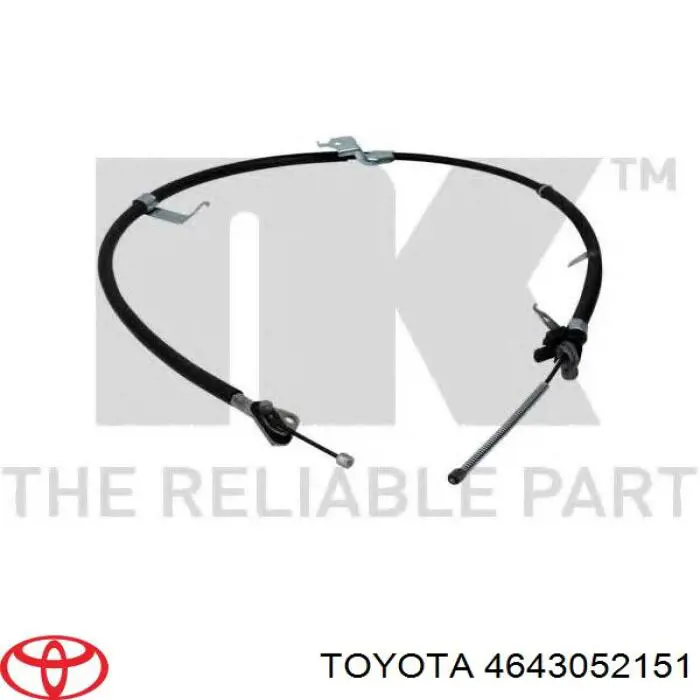 Купити 4643052151 Toyota Трос ручного гальма задній, лівий