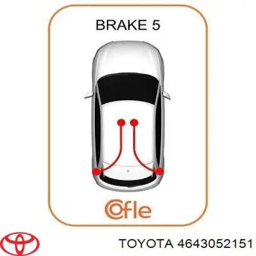 4643052151 Toyota Трос ручника задній лівий