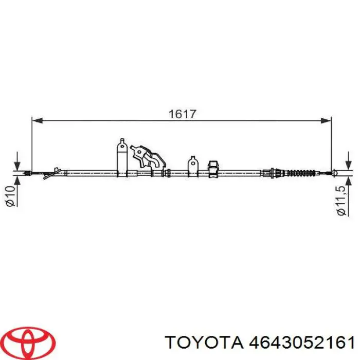 Трос стоянкового гальма задній лівий NK 9045199 ціна, від 30.85 USD