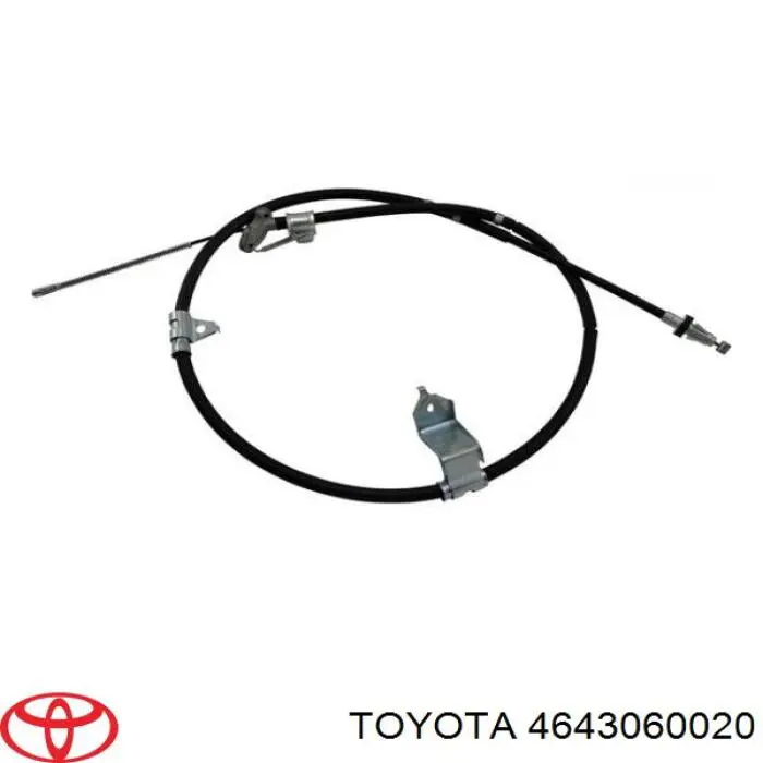 4643060021 Toyota трос ручного гальма задній, лівий
