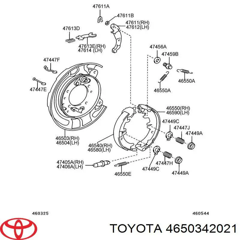 Купити 4650342021 Toyota Захист гальмівного диска заднього, правого