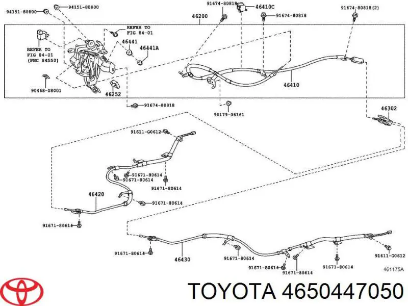 Пристрій гальмівне задніх гальм Toyota 4650447050 ціна, від 63.27 USD