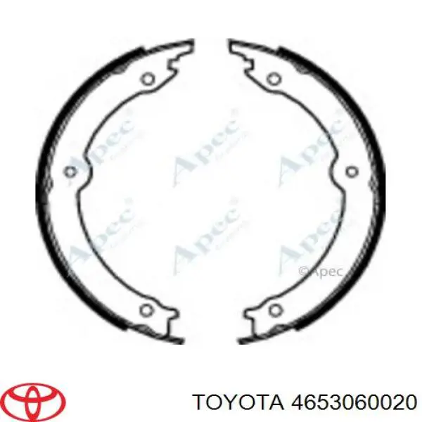 4653060020 Toyota колодки ручника/стоянкового гальма