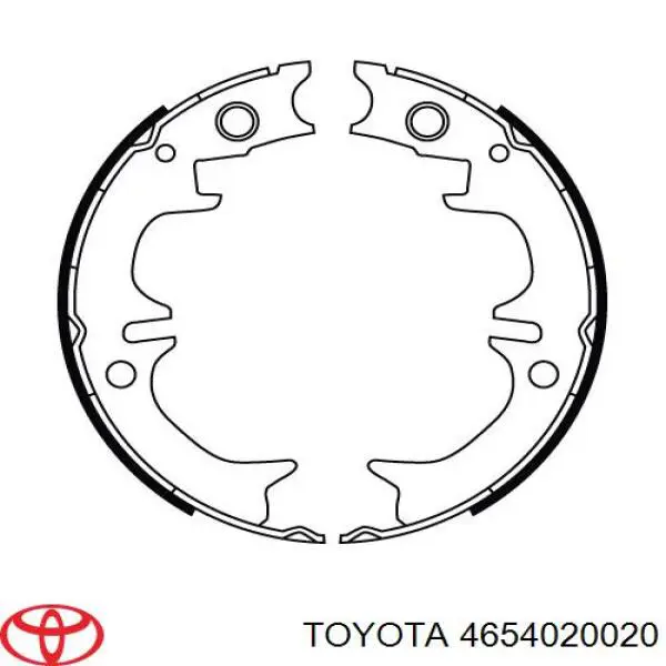 Колодки ручника / стоянкового гальма Toyota 4654020020 ціна, від 19.84 USD