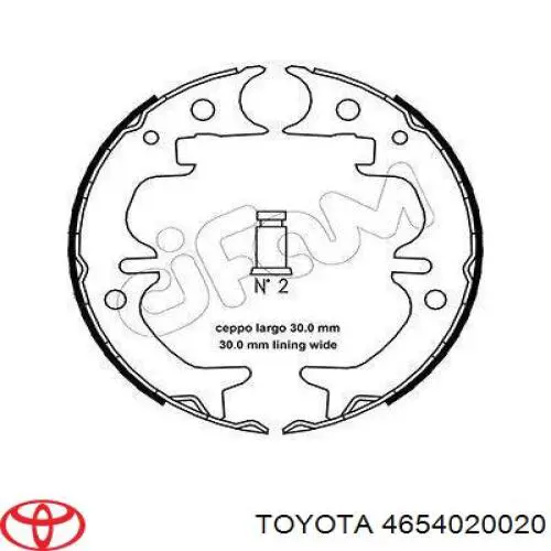 Купити 4654020020 Toyota Гальмівні колодки гальма стоянки