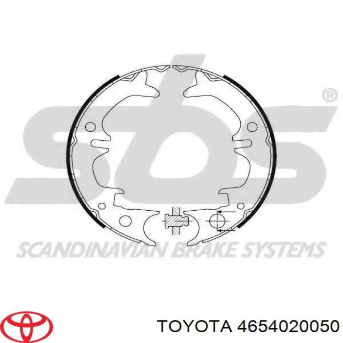 Колодки ручника 4654020050 Toyota