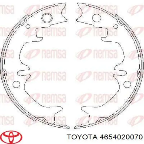 Колодки ручника/стоянкового гальма 4654020070 Toyota