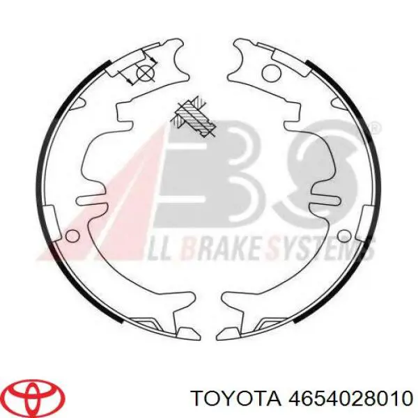 4654028010 Toyota колодки ручника/стоянкового гальма