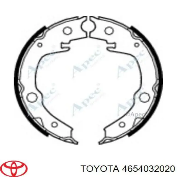 4654032020 Toyota колодки ручника/стоянкового гальма