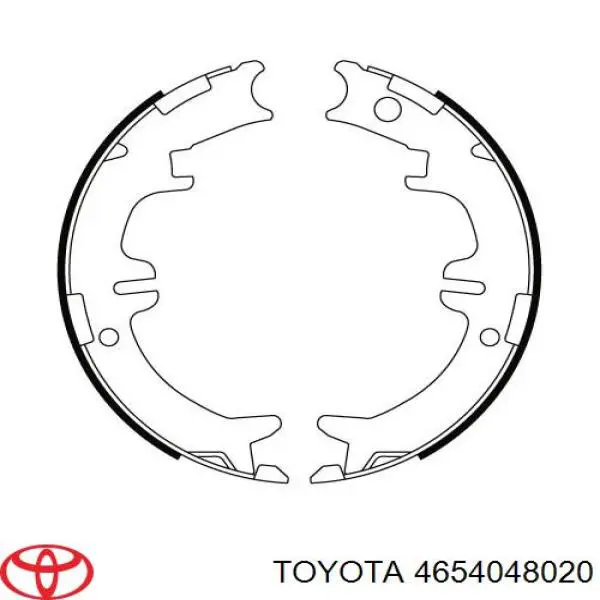 Колодки ручника / стоянкового гальма Toyota 4654048020 ціна, від 15.73 USD
