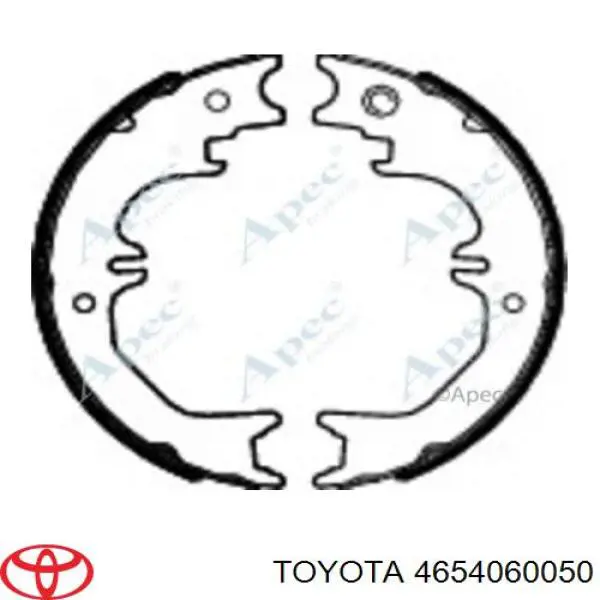 Колодки ручника / стоянкового гальма Toyota 4654060050 ціна, від 29.74 USD