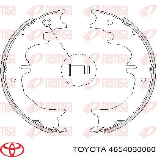 Колодки ручника/стоянкового гальма 4654060060 Toyota