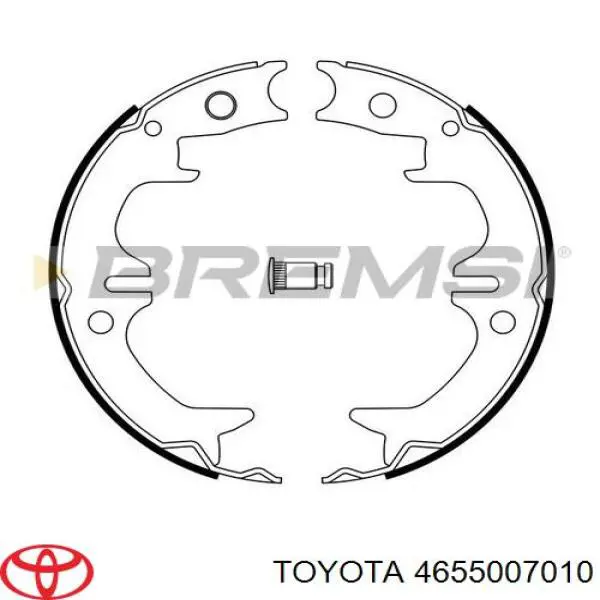 Колодки ручника/стоянкового гальма 4655007010 Toyota