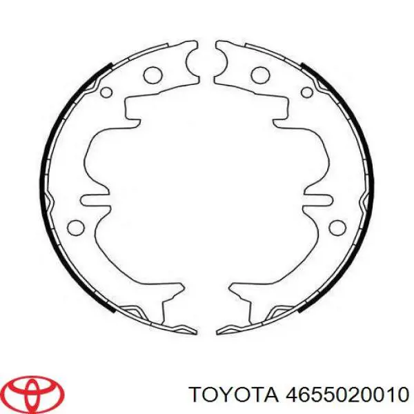 Колодки ручника/стоянкового гальма 4655020010 Toyota