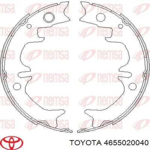 Колодки ручника/стоянкового гальма 4655020040 Toyota