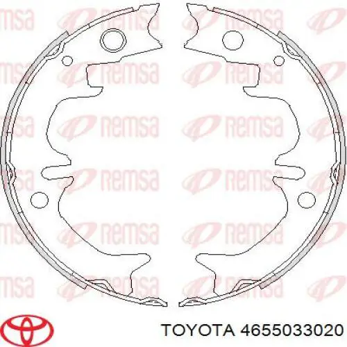 Колодки ручника / стоянкового гальма Toyota 4655033020 ціна, від 14.64 USD