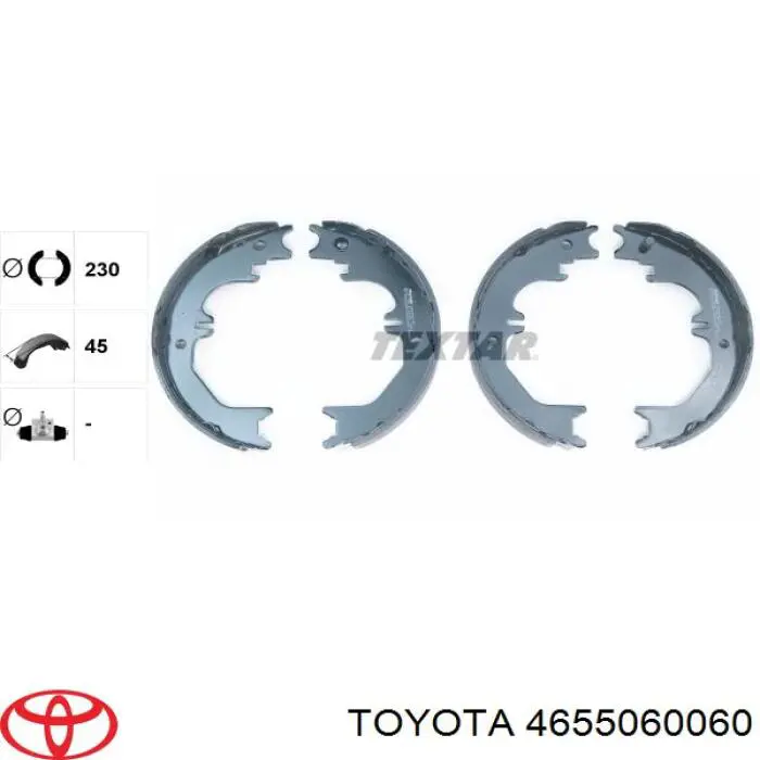 Купити 4655060060 Toyota Гальмівні колодки гальма стоянки