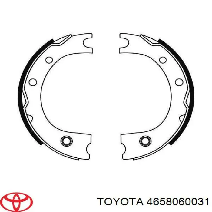 Колодки ручника / стоянкового гальма Toyota 4658060031 ціна, від 27.65 USD