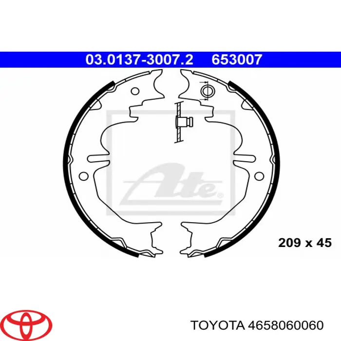 Купити 4658060060 Toyota Гальмівні колодки гальма стоянки