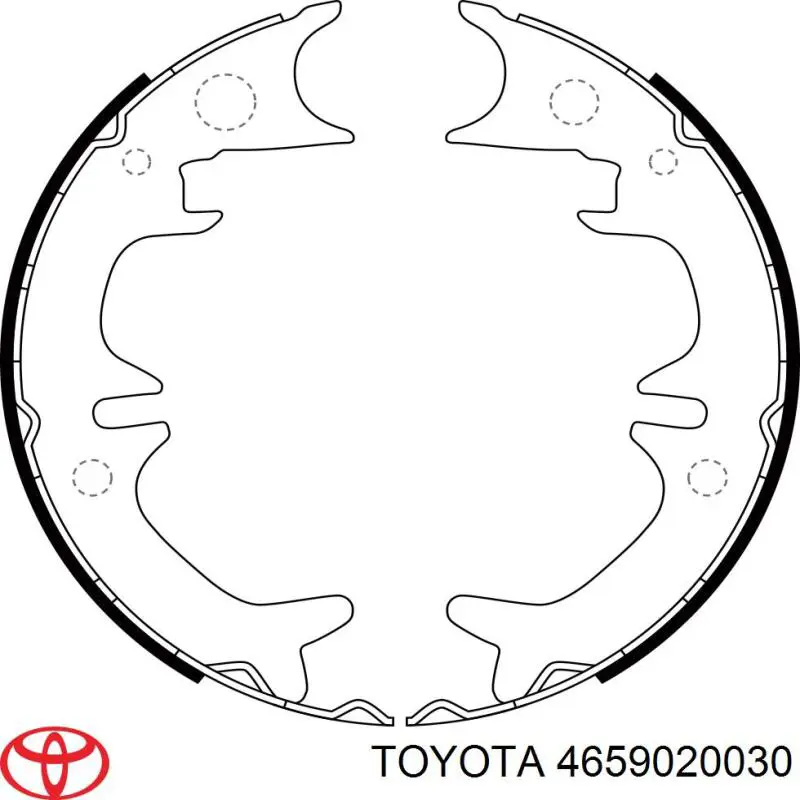 Колодки ручника/стоянкового гальма 4659020030 Toyota