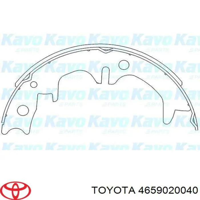 Колодки стоянкового гальма Toyota 4659020040