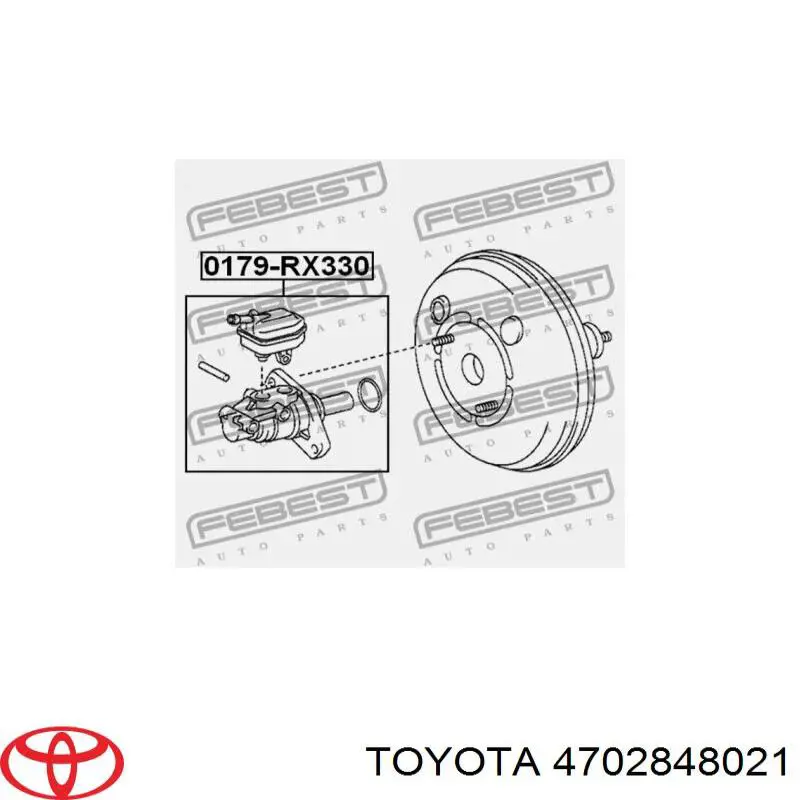 Циліндр головний гальма (Гідротормоз) Toyota 4702848021 ціна, від 178.35 USD