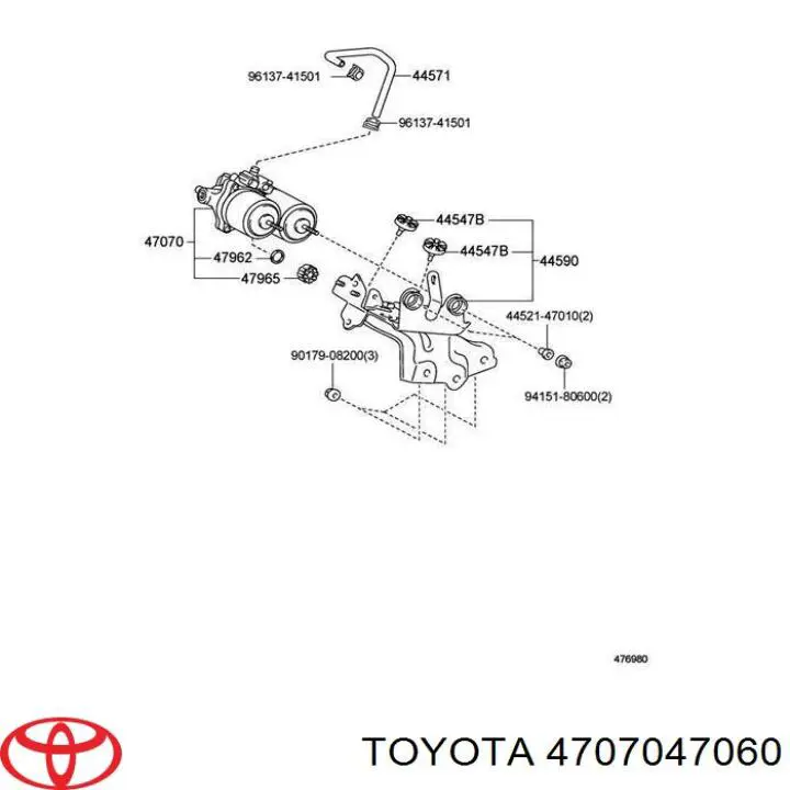 Насос АБС (ABS) головного гальмівного циліндру на Toyota RAV4 IV A4