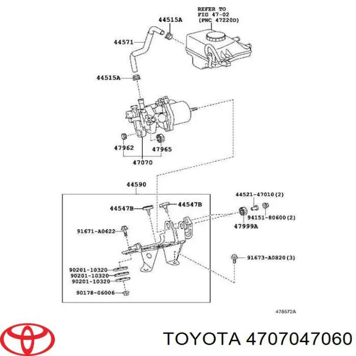 Насос АБС (ABS) головного гальмівного циліндру Toyota RAV4 4 (A4) (Тойота Рав4)