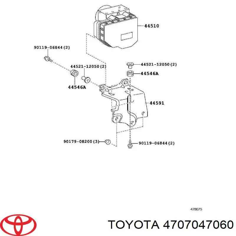 Насос АБС (ABS) головного гальмівного циліндру Toyota RAV4 IV позашляховик (A4) (2012 - 2018) ціна, від 396.21 USD
