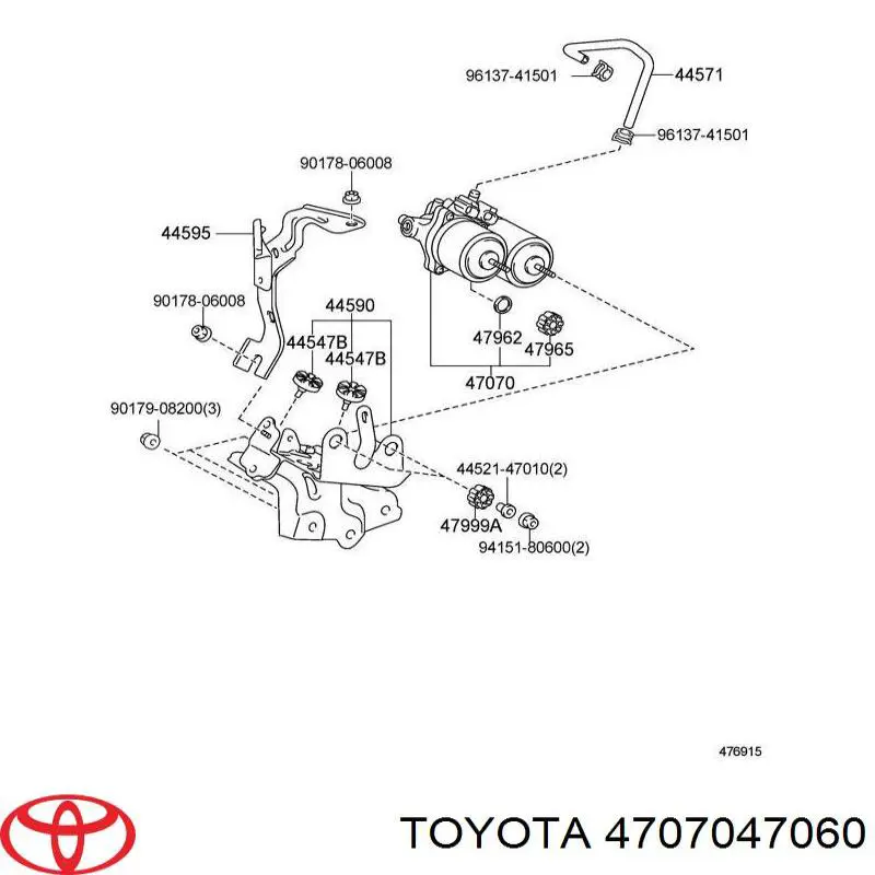 Купити Насос АБС (ABS) головного гальмівного циліндру Toyota RAV4 IV A4