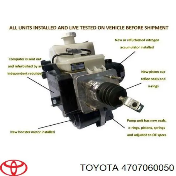 Насос АБС (ABS) головного гальмівного циліндра Toyota 4707060050