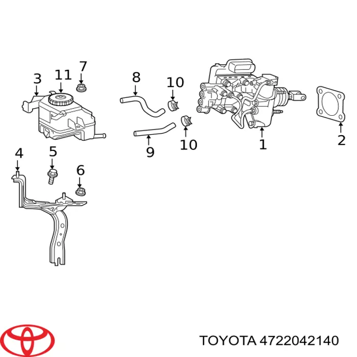 Бачок ГГЦ Toyota 4722042140 ціна, від 50.68 USD
