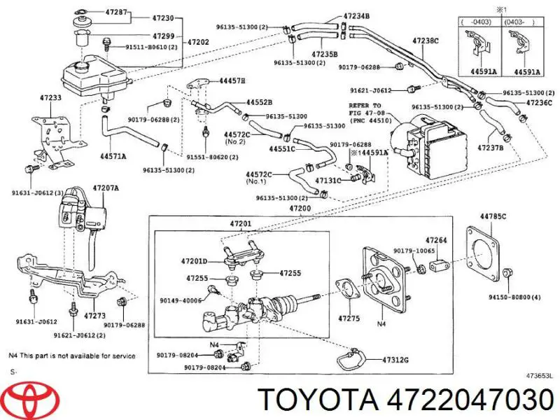 Бачок ГГЦ Toyota 4722047030 ціна, від 15.52 USD