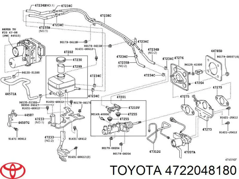 4722048180 Toyota Бачок головного гальмівного циліндру
