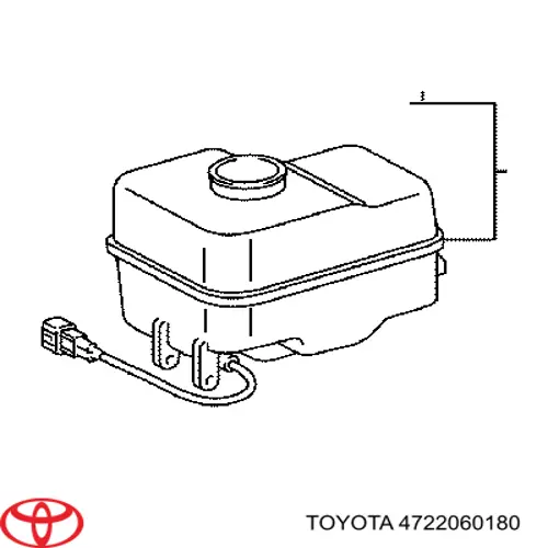 Бачок головного гальмівного циліндру (гальмівної рідини) Toyota Land Cruiser PRADO ASIA (J12) (Тойота Ленд крузер)