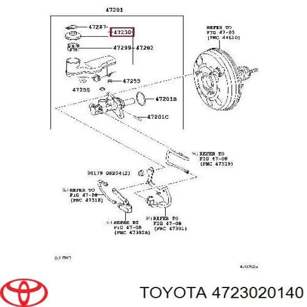 Кришка бачка головного гальмівного циліндру Toyota Prius (NHW20) (Тойота Пріус)