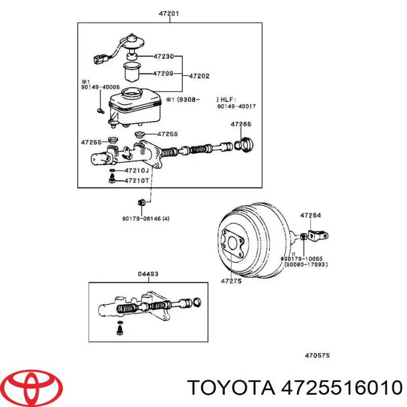 Ущільнення бачка головного гальмівного циліндра Toyota 4725516010 ціна, від 5.63 USD