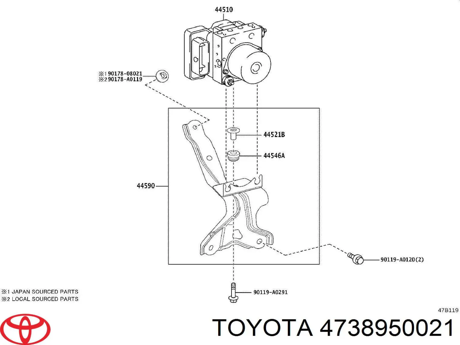  Toyota 4738950021 ціна, від 4.53 USD