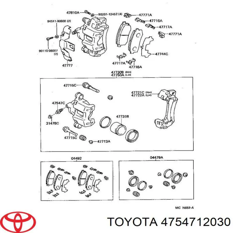 Штуцер прокачування супорту гальмівного, заднього Toyota 4Runner (GRN21, UZN21) (Тойота 4 раннер)