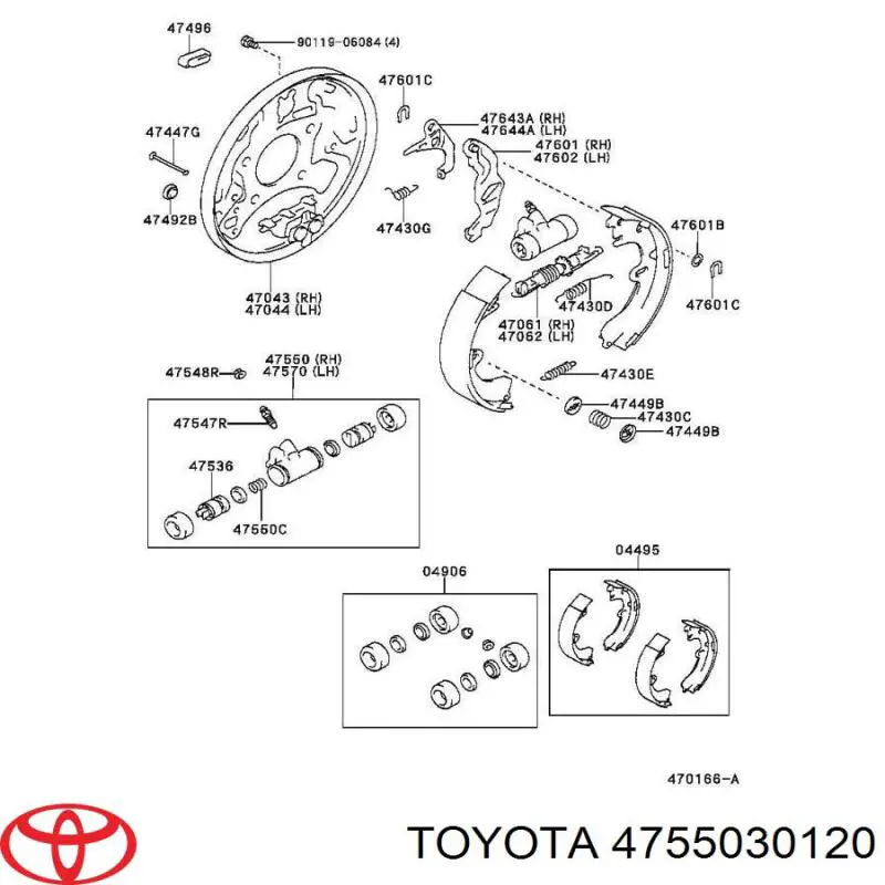 Купити 4755030120 Toyota Циліндр гальмівний колісний/робітник, задній