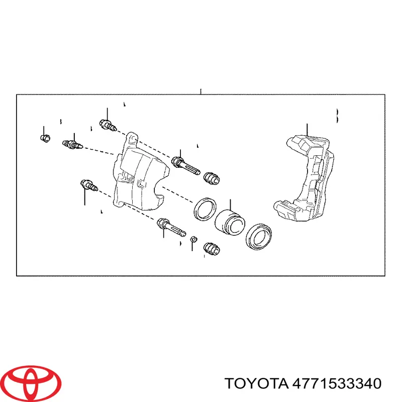 Направляюча супорту переднього, нижня Toyota 4771533340 ціна, від 5.48 USD