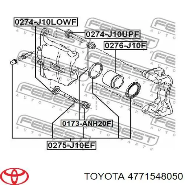 4771548050 Toyota направляюча супорту переднього, верхня