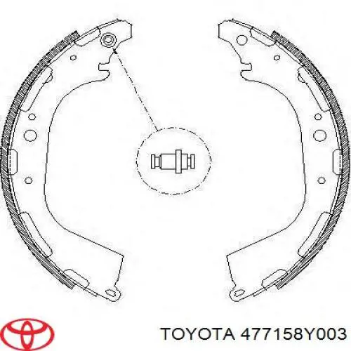 477158Y003 Toyota Втулка напрямна гальмівного супорта