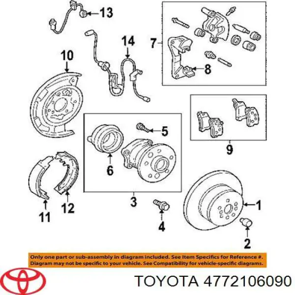Купити 4772106090 Toyota Скоба супорту заднього