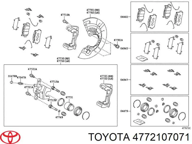 4772107071 Toyota 