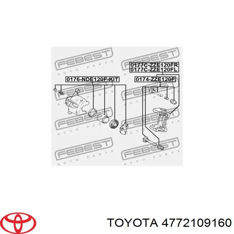 4772109400 Toyota Скоба гальмівного супорта переднього